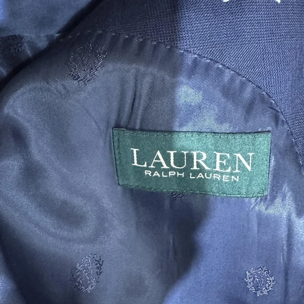 Lauren Ralph Lauren Blazer Mens 38R Blue Wool 2 Button Stretch Sport Coat Jacket